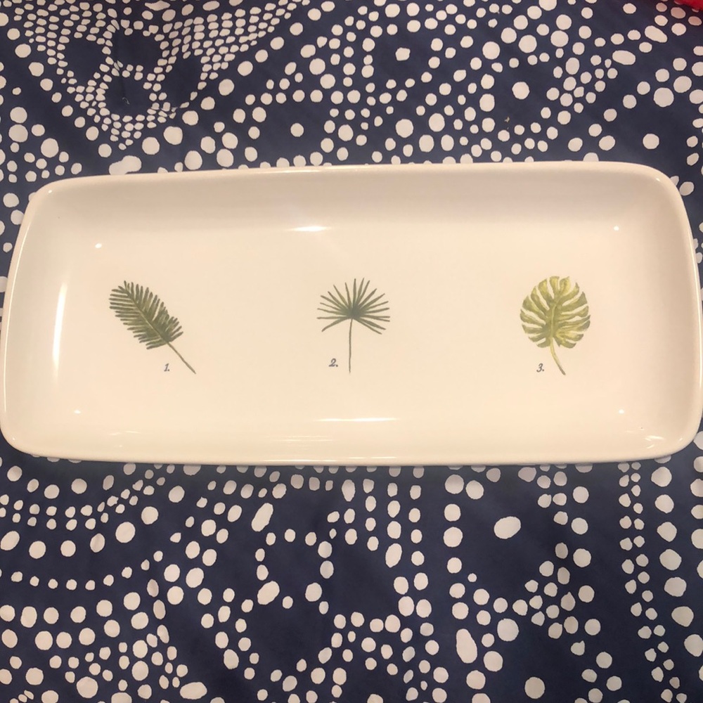 Rae Dunn Palm Leaf 1 2 3 large tray